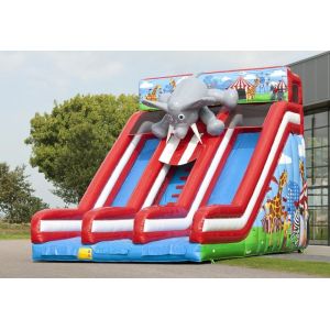 Cheap Large Circus Commercial Inflatable Slide Elephant Infatable Dry Slide for sale