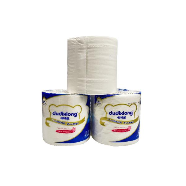 OEM Wood Pulp Soft 2 Ply Tissue Toilet Paper 4D Embossing ISO14001