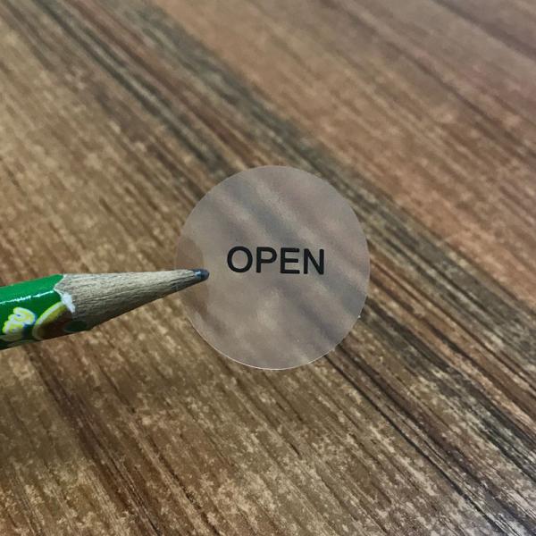 Quality Low Tack Adhesive Self Adhesive Stickers Clear Round Labels wholesale