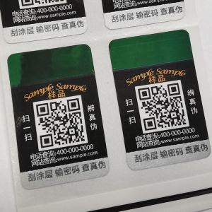 Laser Silver Hologram Sticker Custom Scratch Coating Holographic CE