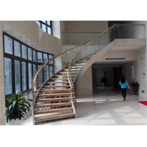 Residential Stainless Steel Metal Spiral Staircase Indoor Usage Easy Assemblying