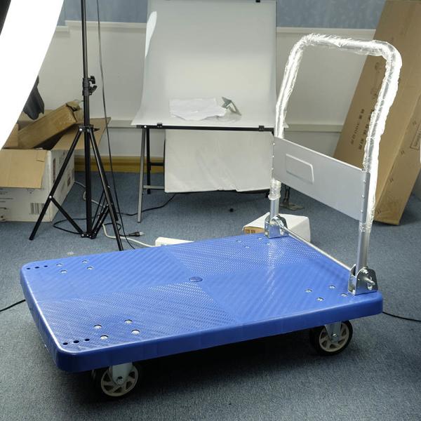 Quality Foldable Handle Stainless Steel Platform Trolley Total Height 90cm for Easy and Safe Material Transport Solutions wholesale