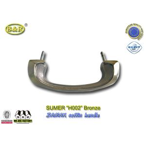 European Style Zamak Coffin Handles H002 gold color 17.5*6.3cm bolt install