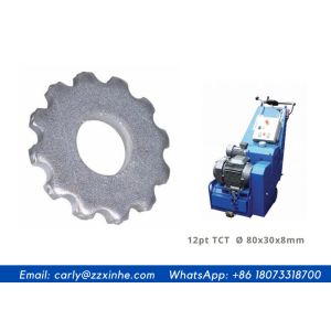 12pt TCT Carbide Cutter 12 Point Milling Teeth On Multi Plane Milling Scarifiers