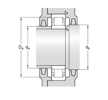 SKF NU 313 ECM/C3 Cylindrical Roller Bearing, Single Row, Removable Inner Ring, Straight Bore, High Capacity, C3 Clearan