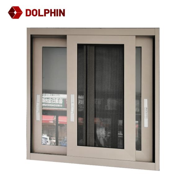 Aluminum Glass Sliding Window For Villa , Horizontal Aluminum Profile Sliding