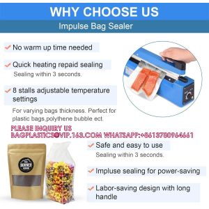 16 Inch Impulse Bag Sealer, Manual Poly Bag Sealing Machine W/Adjustable Timer