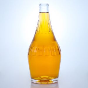 Cheap 700ml Fancy Design Clear Flint Glass Bottle for Champagne Unique Shaped and Empty for sale