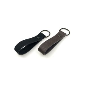 Debossed 10mm PU Genuine Leather Key Holder For Keys Customized