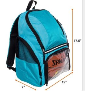 Black Personalized Basketball Backpack With Ball Compartment