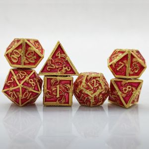 Luxurious Metal Polyhedral Dice 8 Active Colors TRPG Dungeons And Dragons Dnd