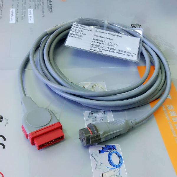 Quality GE Maquette IBP Transducer Adapter Cables TPU / PVC Material 11 Pin To BD Adapter wholesale