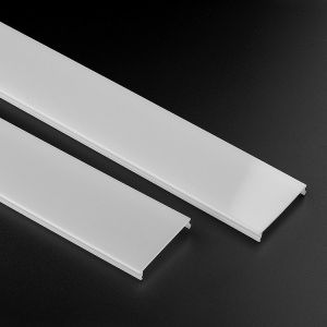 Oblong Suspended LED Profile Aluminium Alloy Anodized LED Channel Diffuser 55