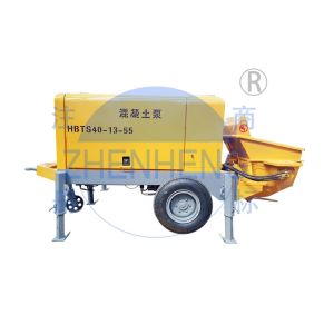 Electric Concrete Pumping Machine , 5 - 20mpa Movable Concrete Piston Pump