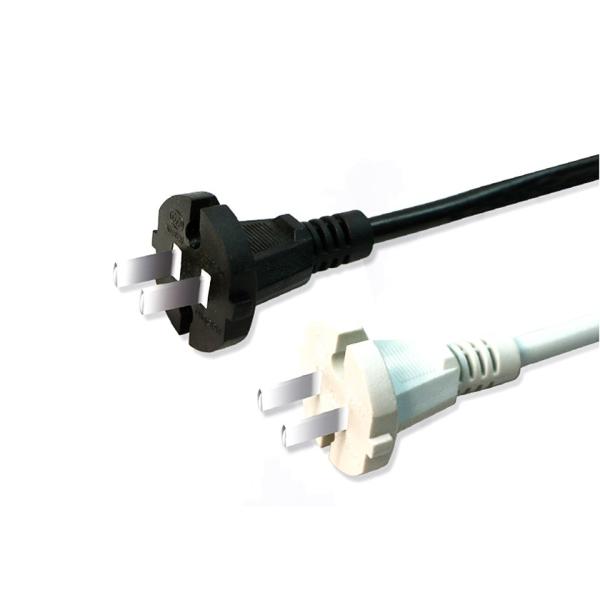 Deluxe standard 2pin black white power cable with stripped end 0.5m-10m copper power cord