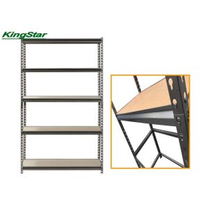 Cheap Colored Z Beam PB Boltless Storage Shelving , 5 Tier Boltless Shelving 300Kg Capacity for sale