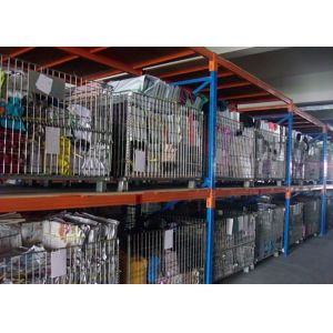China Silvery Foldable Galvanized Pallet Wire Mesh Cages For Warehouse Storage on sale