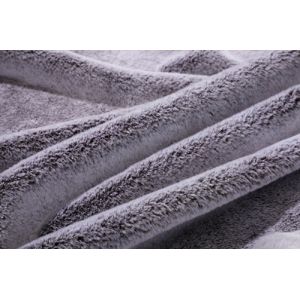 Brown Solid Faux Fur Rabbit Polyester Fabric 150cm Adjustable