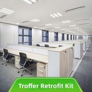 DLC 140Lm/W Magnetic LED Light Troffer Linear retrofit Kit for USA Market Adjust