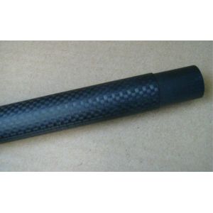 Cheap Black 3 k plain light twill Carbon Fiber Telescopic Pole / Telescoping Tubes for sale