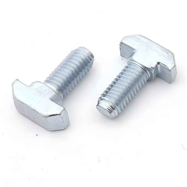 Custom M8x20 25 30 40 60 Hammer T Shaped Head Bolt for Slot 10mm Aluminium