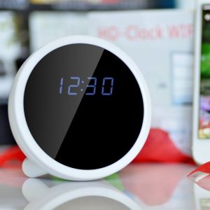 IP Wireless Wifi Spy Camera Alarm Clock , 32GB Memory Card Hd Wifi Clock Camera
