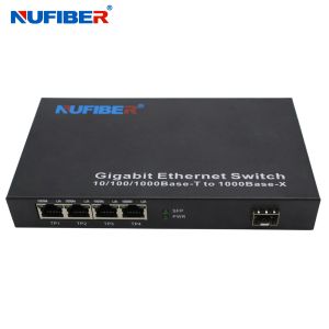 10/100/1000M 4-port Rj45+1 SFP port Fiber Optic Ethernet Switch media converter