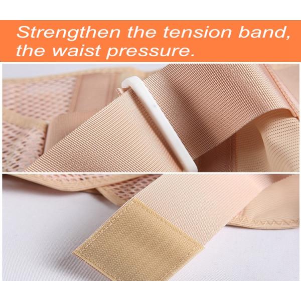 Mesh Cloth Abdomen Waist Support Belt With Net Pocket Black Color