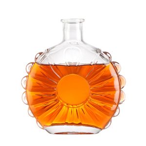 Spray Cap White Glass Material Whiskey Liquor Bottle with Stopper 500ml 750ml