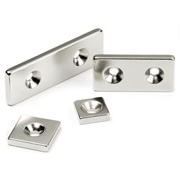 China Strong Neodymium Rectangular Pot Magnets with Counter Bore, Countersunk Hole Magnets with Mounting Screws on sale China Strong Neodymium Rectangular Pot Magnets with Counter Bore, Countersunk Hole Magnets with Mounting Screws on sale