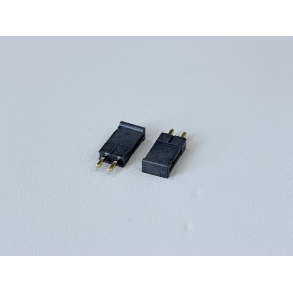 2.54mm Pitch Single-Row Pin Header Connector 1×2, Vertical Through-Hole PCB Electronic Signal Terminal Connector with Gold Flash