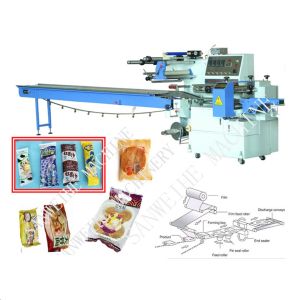 Cheap Electric Solid Film Feeding Flow Wrap Packing Machine PID Control for sale