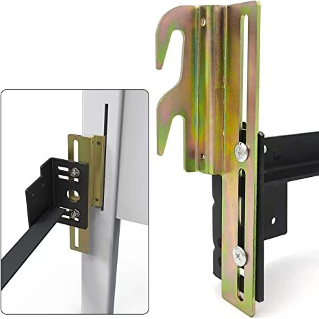 2Pcs 711 Bolt on to Hook on Bed Frame Conversion Brackets with Hardware Hook,