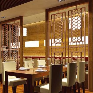 Top quality Mordern design Laser cut partition screen panel restaurant metal