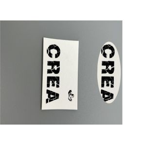 Good Washable White Microfiber Screen Printed Patches With Matte Silicone Logo