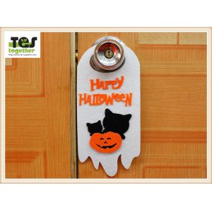 New Halloween decoration door hanging creative pumpkin witch white ghost door hanging Halloween bar ktv window pendant