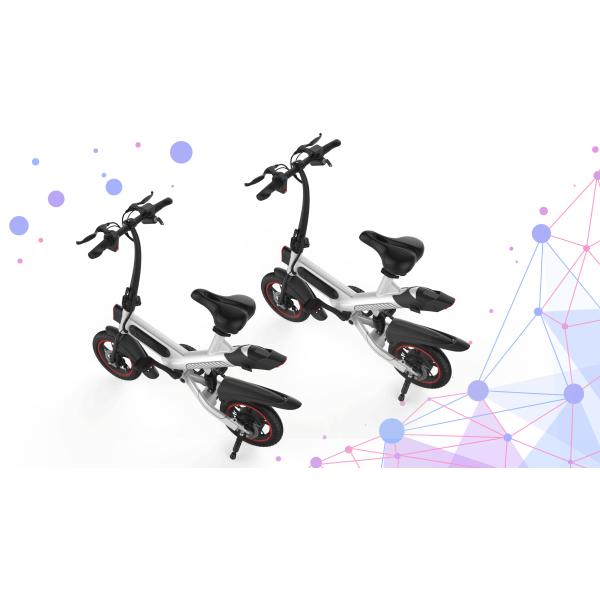 Quality Custom Foldable Electric Bike , Ultra Light  Fold Up Bicycle Leather Soft Seat wholesale