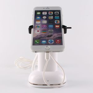 COMER anti-theft cable locking clip alarm stand smart phone charger holders or