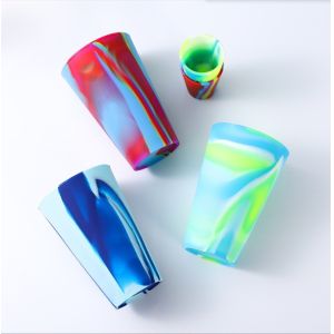 Silicone Cup BPA Free Mixed Color Collapsible Unbreakable Drinking Cup for