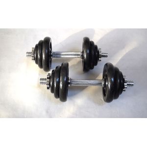 cast iron adjustable black painted dumbbell barbell set 50kg for sales