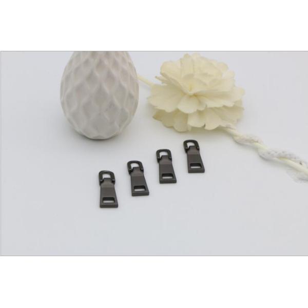 Design zinc alloy matte gunmetal color can activity square shape zipper puller metal with slider 3#