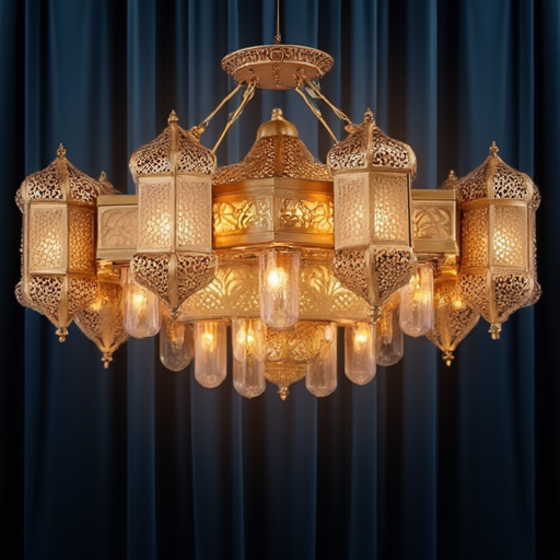 Cheap Vintage Copper Chandelier 6-Light Dimmable with Dimmer Support for sale
