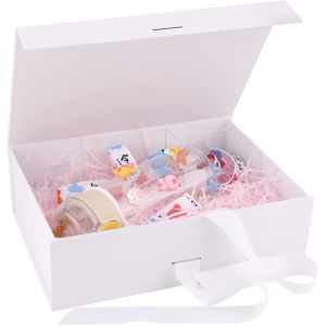 Foldable Magnetic Gift Box With Ribbon Rigid Cardboard Packaging Box For Perfume