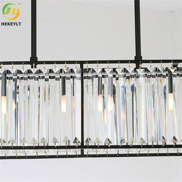 Clear Dimmable Crystal Pendant Light Luxury K9 Crystal Metal