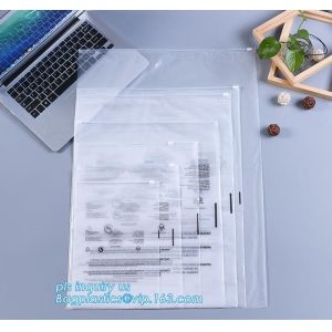 water resisting plastic garment packaging slider zipper pouch, slider bag zipper