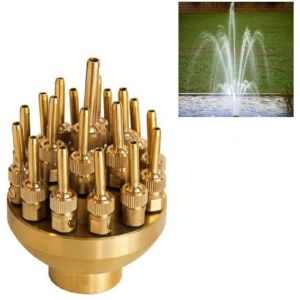 China New Hot Sale 2 Brass Ajustable 3 Layers Flower Blossom Water Fountain Jet Nozzles on sale