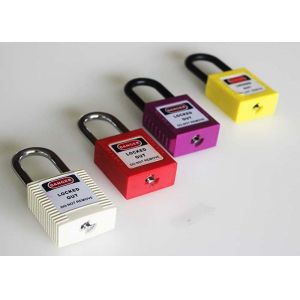 38 Mm Shackle Safety Lockout Padlocks , ABS Material Safety Padlock