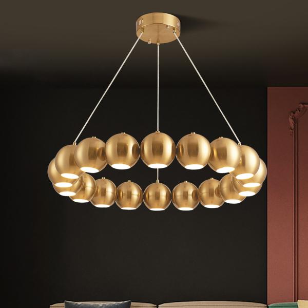 Round sphere led chandelier for living room bedroom table dining room hanging