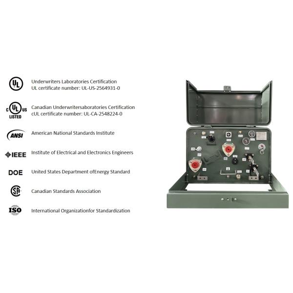 50Kva Single Phase Pad Mounted Transformers Power Distribution Loop Feed Additive Polarity 240V To 480V UL Listed
