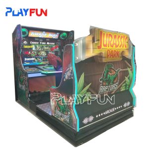 Playfun Kids Coin Operated full motion Jurassic Park Simulator Arcade Video Gun
